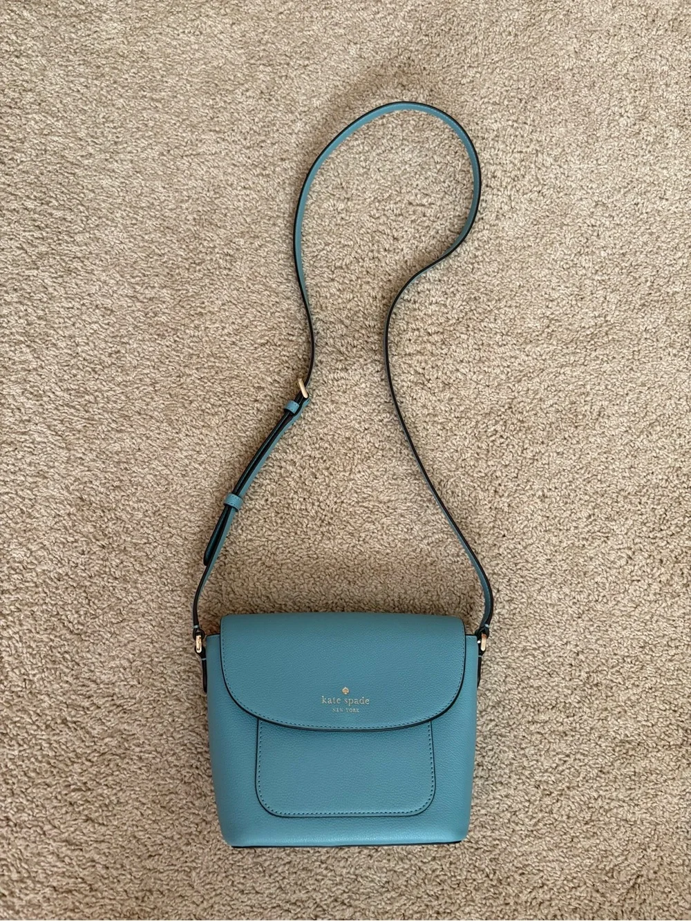 kate spade Teal Pebbled Leather Crossbody Bag